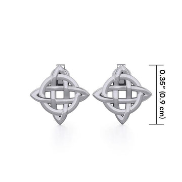 Irish Celtic Knot Sterling Silver Post Earrings TER1756 - Jewelry